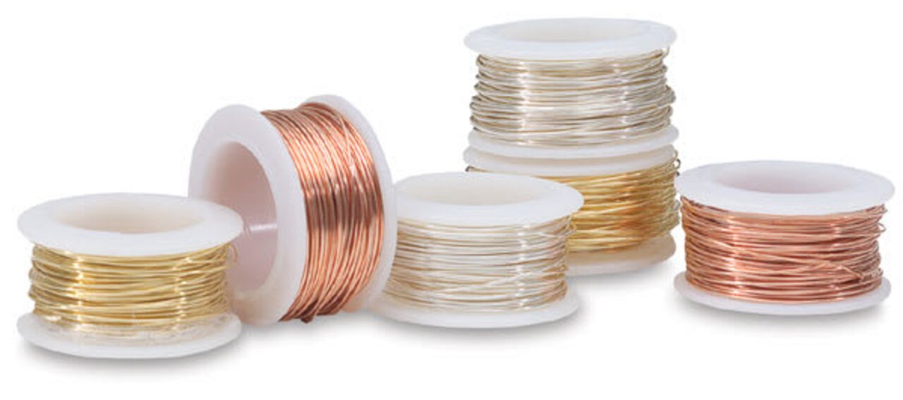 Colored Copper Wire Pack - 24 Gauge x 15 ft, Copper, Gold, and Silver (2 spools each color)